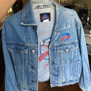 Oversized vintage jean jacket